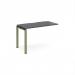 Adapt add on unit single 1200mm x 600mm - green frame, walnut top E126-AB-GN-W