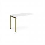 Adapt add on unit single 1200mm x 600mm - green frame, white top E126-AB-GN-WH