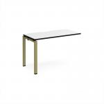 Adapt add on unit single 1200mm x 600mm - green frame, white top, black edge E126-AB-GN-WK