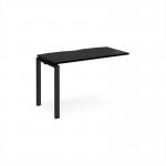 Adapt add on unit single 1200mm x 600mm - black frame, black top E126-AB-K-BK