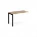 Adapt add on unit single 1200mm x 600mm - black frame, kendal oak top E126-AB-K-KO