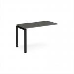 Adapt add on unit single 1200mm x 600mm - black frame, storm grey top E126-AB-K-OG