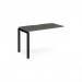 Adapt add on unit single 1200mm x 600mm - black frame, storm grey top E126-AB-K-OG