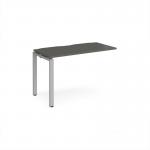 Adapt add on unit single 1200mm x 600mm - silver frame, storm grey top E126-AB-S-OG