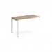 Adapt add on unit single 1200mm x 600mm - white frame, kendal oak top E126-AB-WH-KO