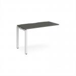 Adapt add on unit single 1200mm x 600mm - white frame, storm grey top E126-AB-WH-OG