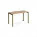 Adapt single desk 1200mm x 600mm - green frame, beech top E126-GN-B