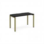 Adapt single desk 1200mm x 600mm - green frame, black top E126-GN-BK