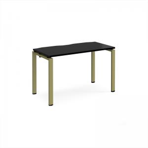 Adapt single desk 1200mm x 600mm - green frame, black top E126-GN-BK