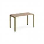 Adapt single desk 1200mm x 600mm - green frame, kendal oak top E126-GN-KO
