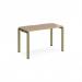 Adapt single desk 1200mm x 600mm - green frame, kendal oak top E126-GN-KO