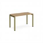 Adapt single desk 1200mm x 600mm - green frame, oak top E126-GN-O