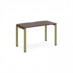 Adapt single desk 1200mm x 600mm - green frame, walnut top E126-GN-W