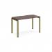 Adapt single desk 1200mm x 600mm - green frame, walnut top E126-GN-W