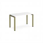 Adapt single desk 1200mm x 600mm - green frame, white top E126-GN-WH