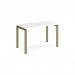 Adapt single desk 1200mm x 600mm - green frame, white top E126-GN-WH