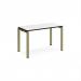 Adapt single desk 1200mm x 600mm - green frame, white top, black edge E126-GN-WK