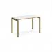 Adapt single desk 1200mm x 600mm - green frame, white top, oak edge E126-GN-WO
