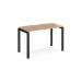 Adapt single desk 1200mm x 600mm - black frame, beech top E126-K-B