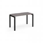 Adapt single desk 1200mm x 600mm - black frame, grey oak top E126-K-GO