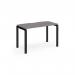 Adapt single desk 1200mm x 600mm - black frame, grey oak top E126-K-GO