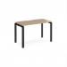 Adapt single desk 1200mm x 600mm - black frame, kendal oak top E126-K-KO