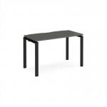 Adapt single desk 1200mm x 600mm - black frame, storm grey top E126-K-OG