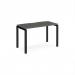 Adapt single desk 1200mm x 600mm - black frame, storm grey top E126-K-OG