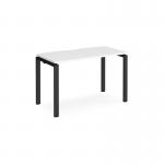 Adapt single desk 1200mm x 600mm - black frame, white top E126-K-WH