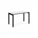 Adapt single desk 1200mm x 600mm - black frame, white top, black edge E126-K-WK