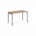 Adapt single desk 1200mm x 600mm - silver frame, kendal oak top E126-S-KO