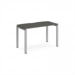 Adapt single desk 1200mm x 600mm - silver frame, storm grey top E126-S-OG