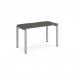 Adapt single desk 1200mm x 600mm - silver frame, storm grey top E126-S-OG