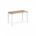 Adapt single desk 1200mm x 600mm - white frame, beech top E126-WH-B