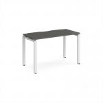 Adapt single desk 1200mm x 600mm - white frame, storm grey top E126-WH-OG