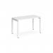 Adapt single desk 1200mm x 600mm - white frame, white top E126-WH-WH