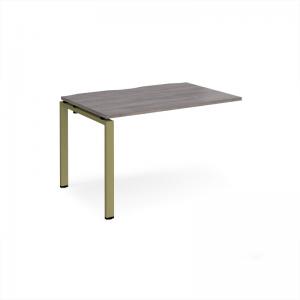 Adapt add on unit single 1200mm x 800mm - green frame, grey oak top