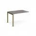 Adapt add on unit single 1200mm x 800mm - green frame, grey oak top E128-AB-GN-GO