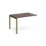 Adapt add on unit single 1200mm x 800mm - green frame, walnut top E128-AB-GN-W