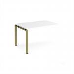Adapt add on unit single 1200mm x 800mm - green frame, white top E128-AB-GN-WH