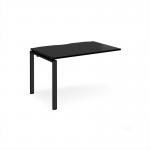 Adapt add on unit single 1200mm x 800mm - black frame, black top E128-AB-K-BK