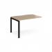 Adapt add on unit single 1200mm x 800mm - black frame, kendal oak top E128-AB-K-KO