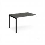 Adapt add on unit single 1200mm x 800mm - black frame, storm grey top E128-AB-K-OG