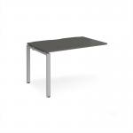 Adapt add on unit single 1200mm x 800mm - silver frame, storm grey top E128-AB-S-OG