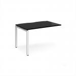 Adapt add on unit single 1200mm x 800mm - white frame, black top E128-AB-WH-BK