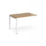Adapt add on unit single 1200mm x 800mm - white frame and oak top