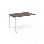 Adapt add on unit single 1200mm x 800mm - white frame and walnut top
