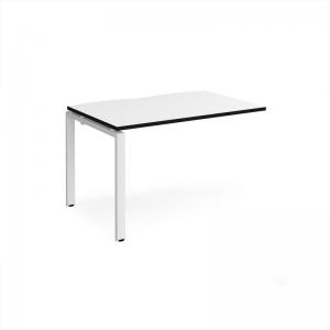 Adapt add on unit single 1200mm x 800mm - white frame, white top,