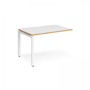 Adapt add on unit single 1200mm x 800mm - white frame, white top with