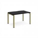 Adapt single desk 1200mm x 800mm - green frame, black top E128-GN-BK